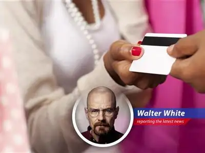 Walter White analyzes how sneaky banks are turning average Joes into financial junkies, all thanks to sky-high interest rates and the allure of that shiny new gadget. image