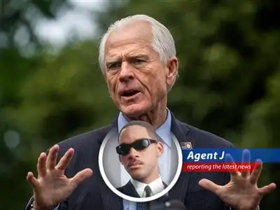 White House Trade Advisor Peter Navarro grills Apple CEO Tim Cook about moving iPhone production out of China, and Agent J has some thoughts... and a neuralyzer handy. image