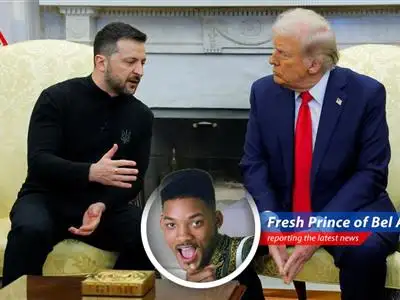 Will Smith, err, I mean, the Fresh Prince, reports on the surprisingly civilized meeting between Trump and Zelenskyy amidst peace talks and fashion faux pas. image
