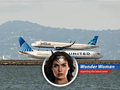 Wonder Woman reports on the quirky alliance between United Airlines and JetBlue, exploring their 'Blue Sky' partnership and questioning if it can truly soar above past failures. image