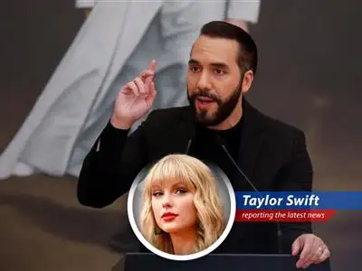 Yours Truly, Taylor Swift, reporting on El Salvador's President Nayib Bukele's wild proposition to swap Venezuelan deportees for political prisoners. Talk about a 'Love Story' gone international! image