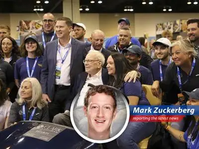 Yours truly, Mark Zuckerberg, analyzes Warren Buffett's decision to step down as Berkshire Hathaway CEO, proving that while some things get old, the Zuck's vision for the future is forever young. image